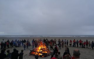 Camp Clark, ceremony on the beach